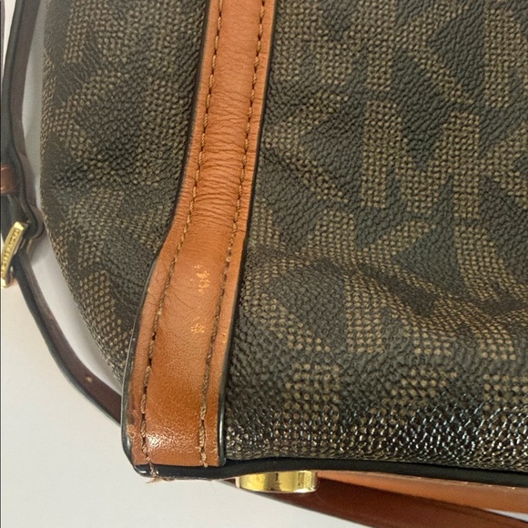 Michael Kors Dark Brown and Tan Satchel - Picture 5 of 6